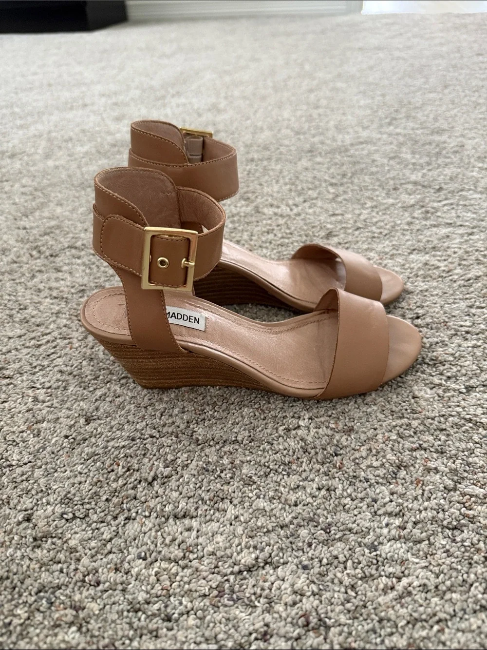 Steve Madden Women’s Nevrstp Wedge Sandal Bone Multi Snake 6.5